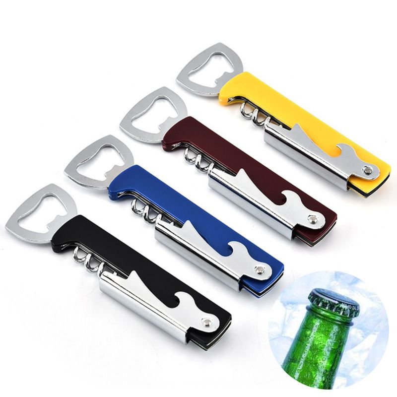 Abridor de Botellas de Cerveza 3 en 1 - Abrebotellas de Vino - Cuchillo en Forma de Caballito de Mar - Acero Inoxidable Duradero
