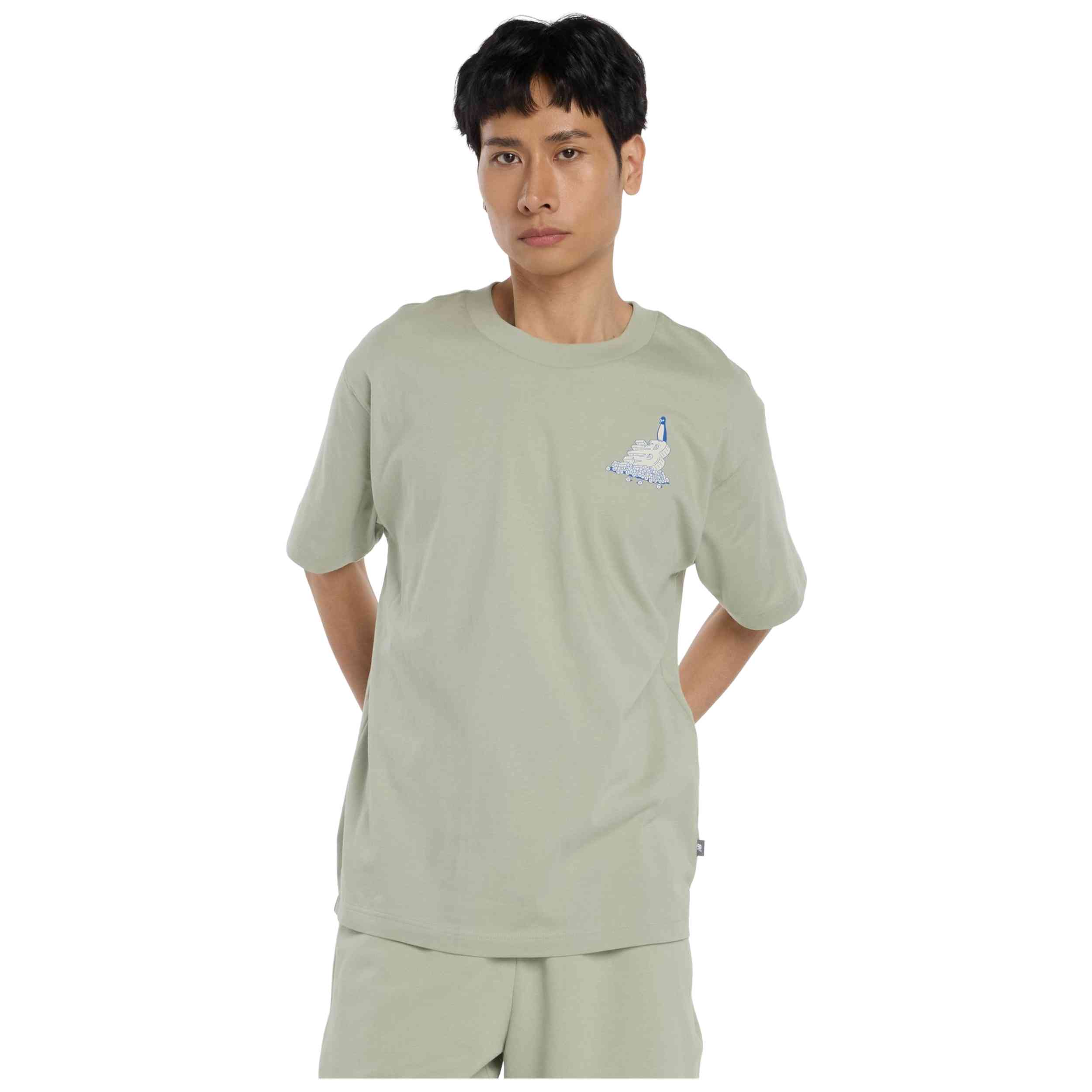 Camiseta De Manga Corta New Balance modelo Camiseta New Balance Cold Tub manga corta verde para hombre y mujer en color Verde