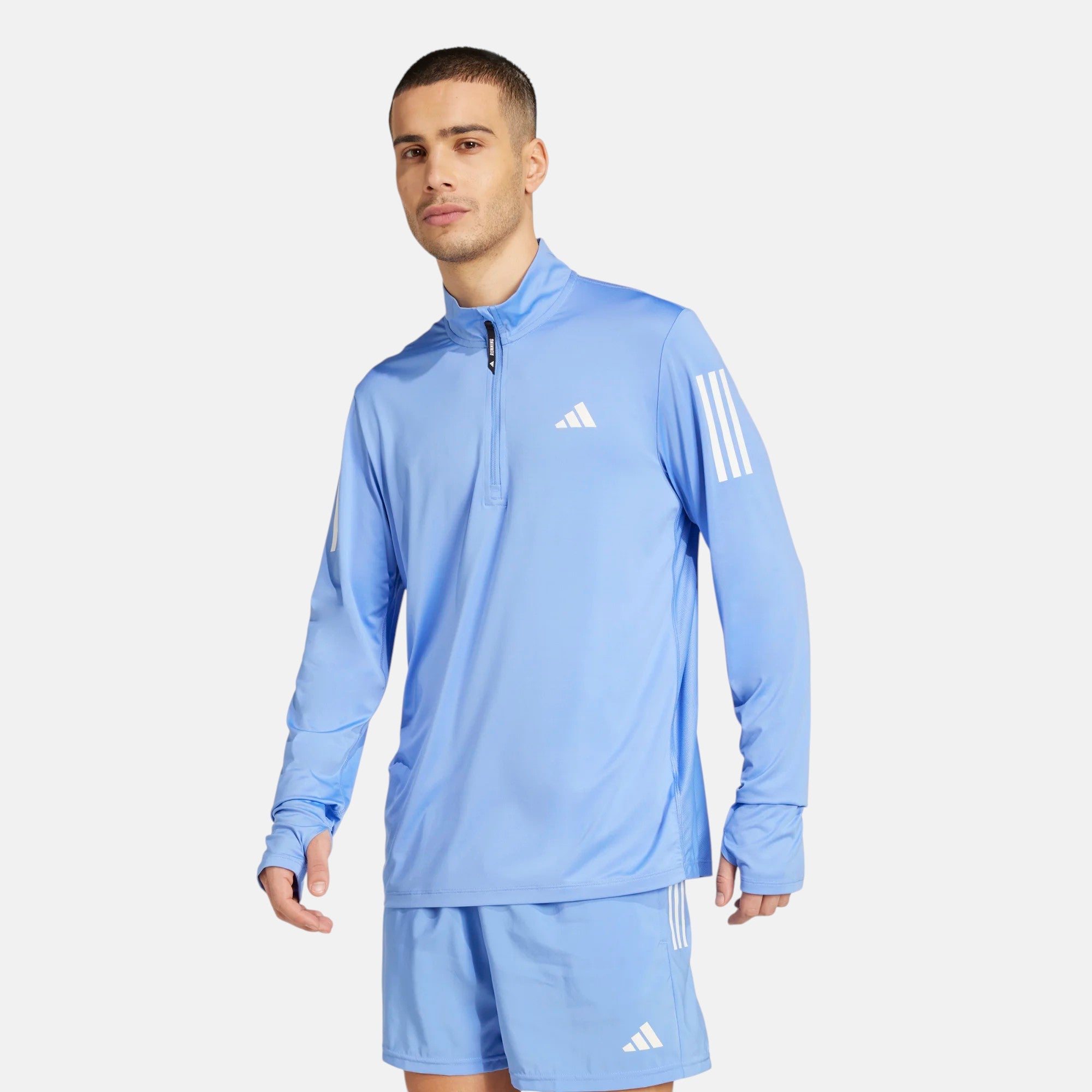 Adidas – Own The Run Jw9685 – Camiseta De Manga Larga Con Cremallera Hasta El Pecho - Hombre