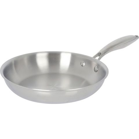 SANTA CLARA | Sartén Acero Inoxidable 18/10 Trifusión de 20 a 30 cm sin Revestimiento para Inducción, Apta Horno Gas Vitro, Cocina Saludable, Sartén Acero Inoxidable Sin Tóxicos