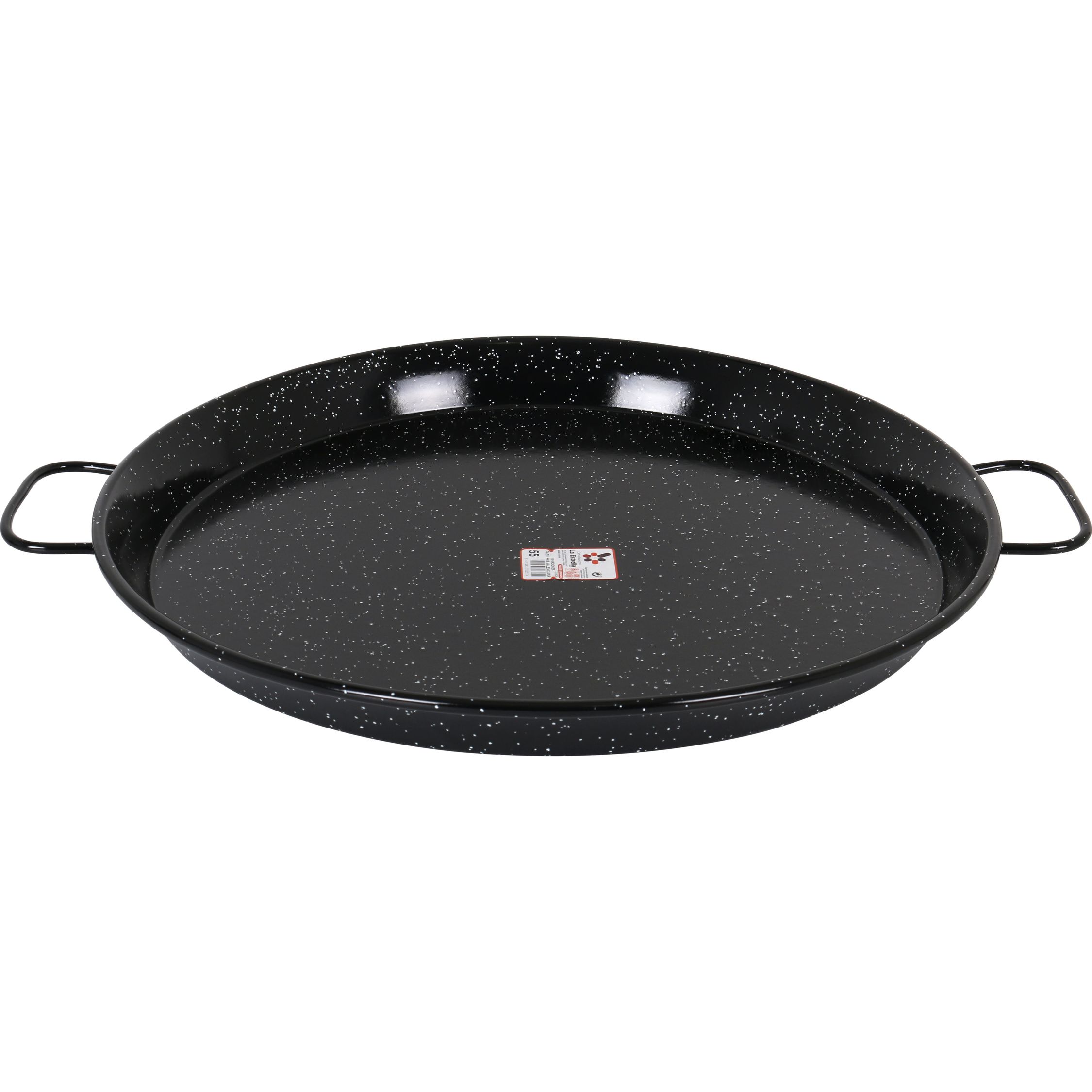 La Estrella - Paellera Valenciana Jaspeada 55cm 16 raciones Acero Vitrificado - Antiadherente, Mango Ergonómico, Alta Durabilidad