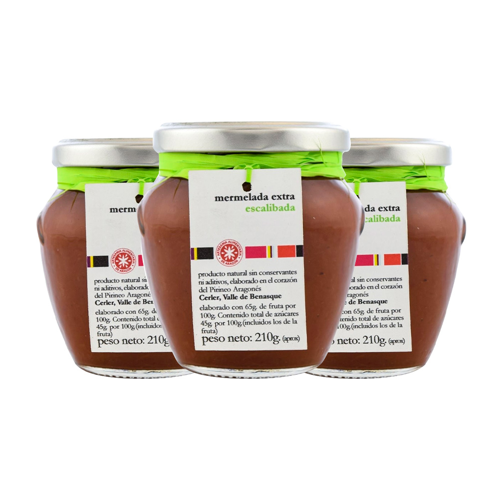Mermelada de escalibada extra La Cullera 220 g x 3 frascos