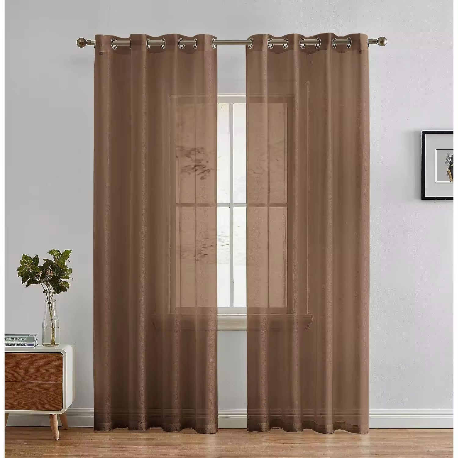 Cortinas Visillos 100% Poliéster con Efecto Lino 140x260 para Salón y Dormitorio,Cortina Decoración Hogar Moderna, Exterior Terraza y Cocina, variedad de colores, 12 colores para elegir