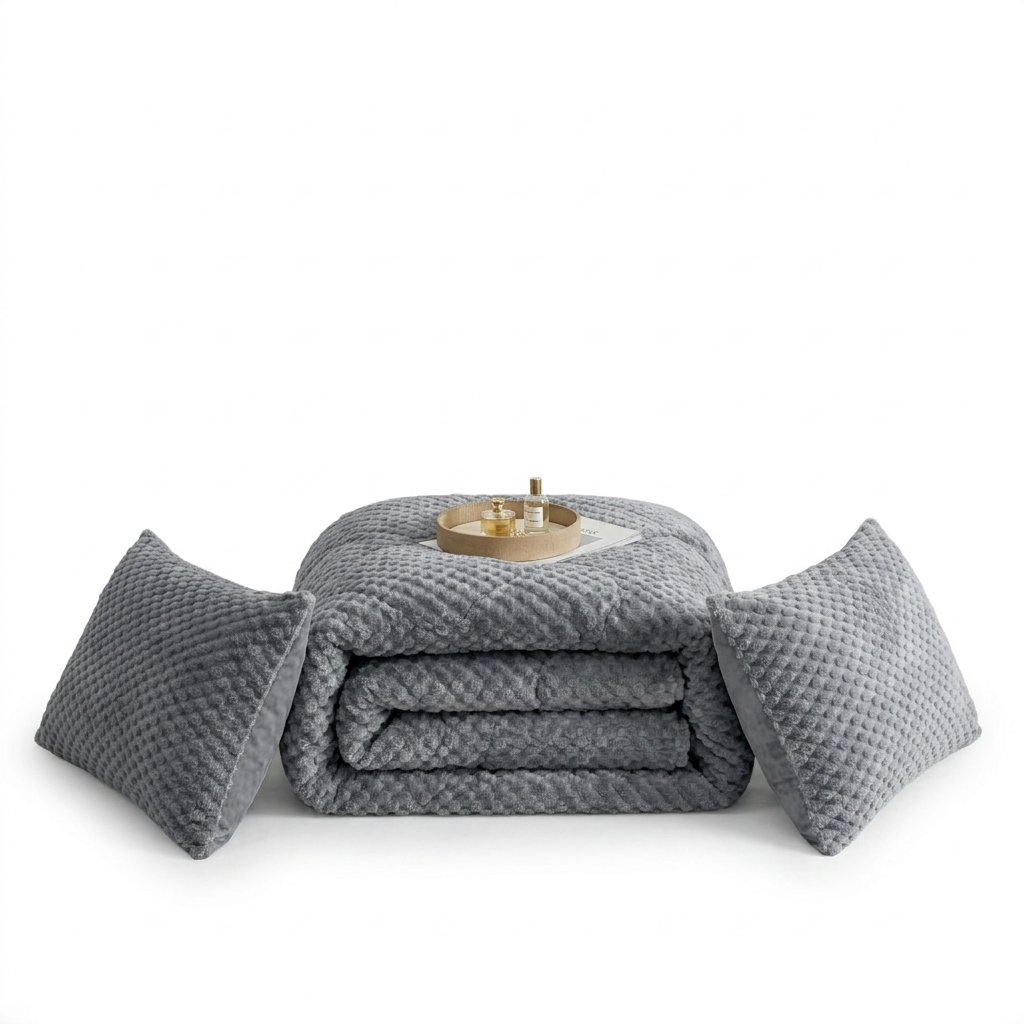 C.A | Edredón de Invierno | Borrego Extra Suave | Cálido y Grueso | Incluye Funda de Almohada | Confort Total