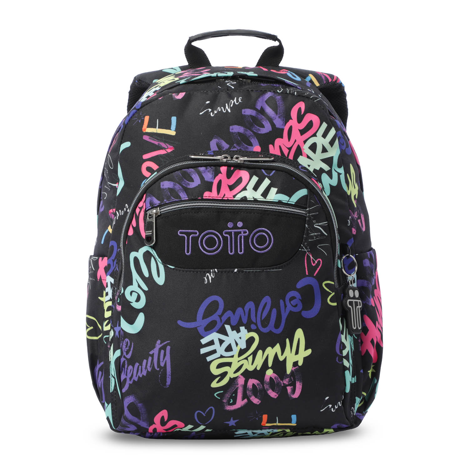 Totto Mochila escolar Acuareles adaptable a carro Material: Poliéster 33 x44 x14 cm