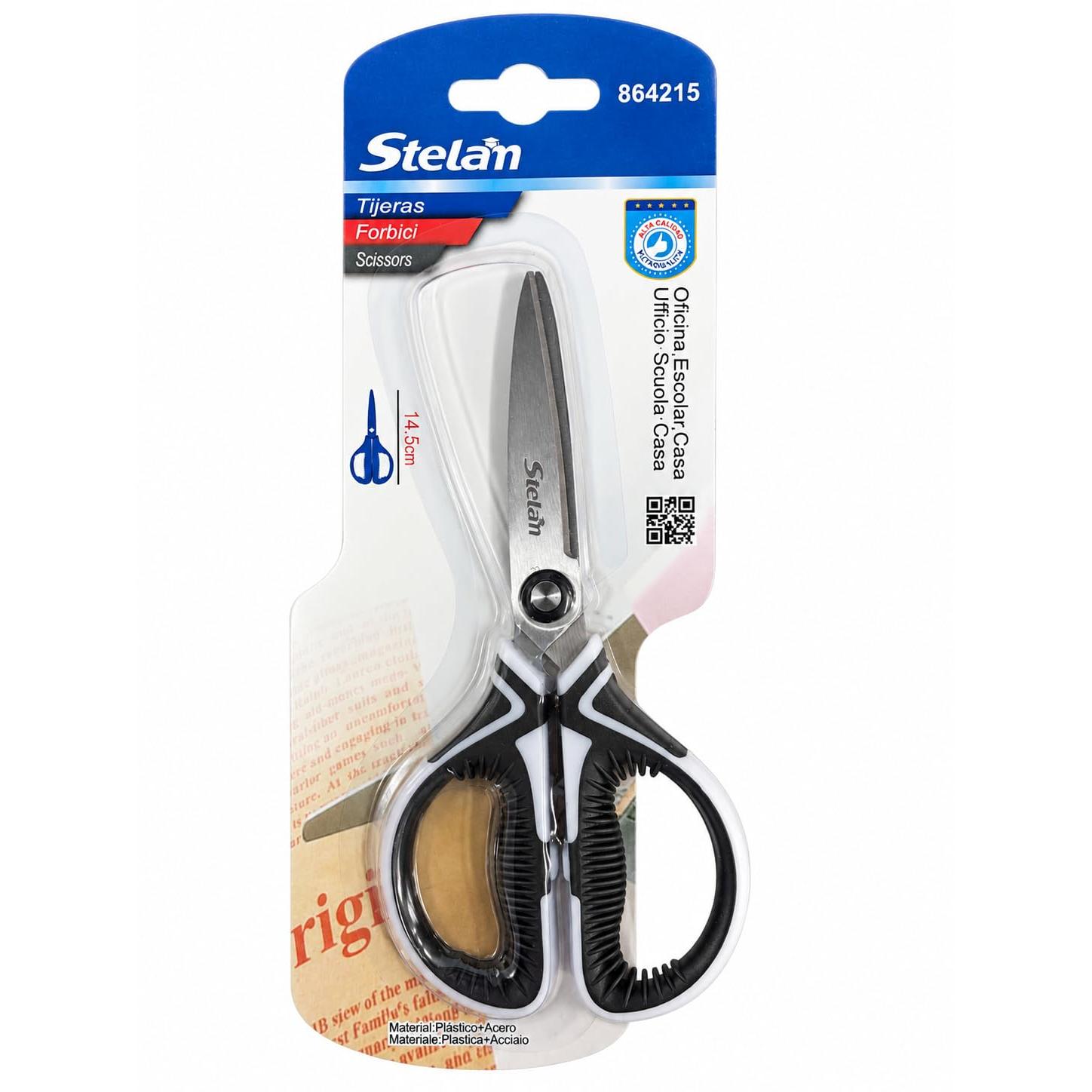 Tijeras de Oficina y Manualidades 14,5 cm Mango Ergonómico