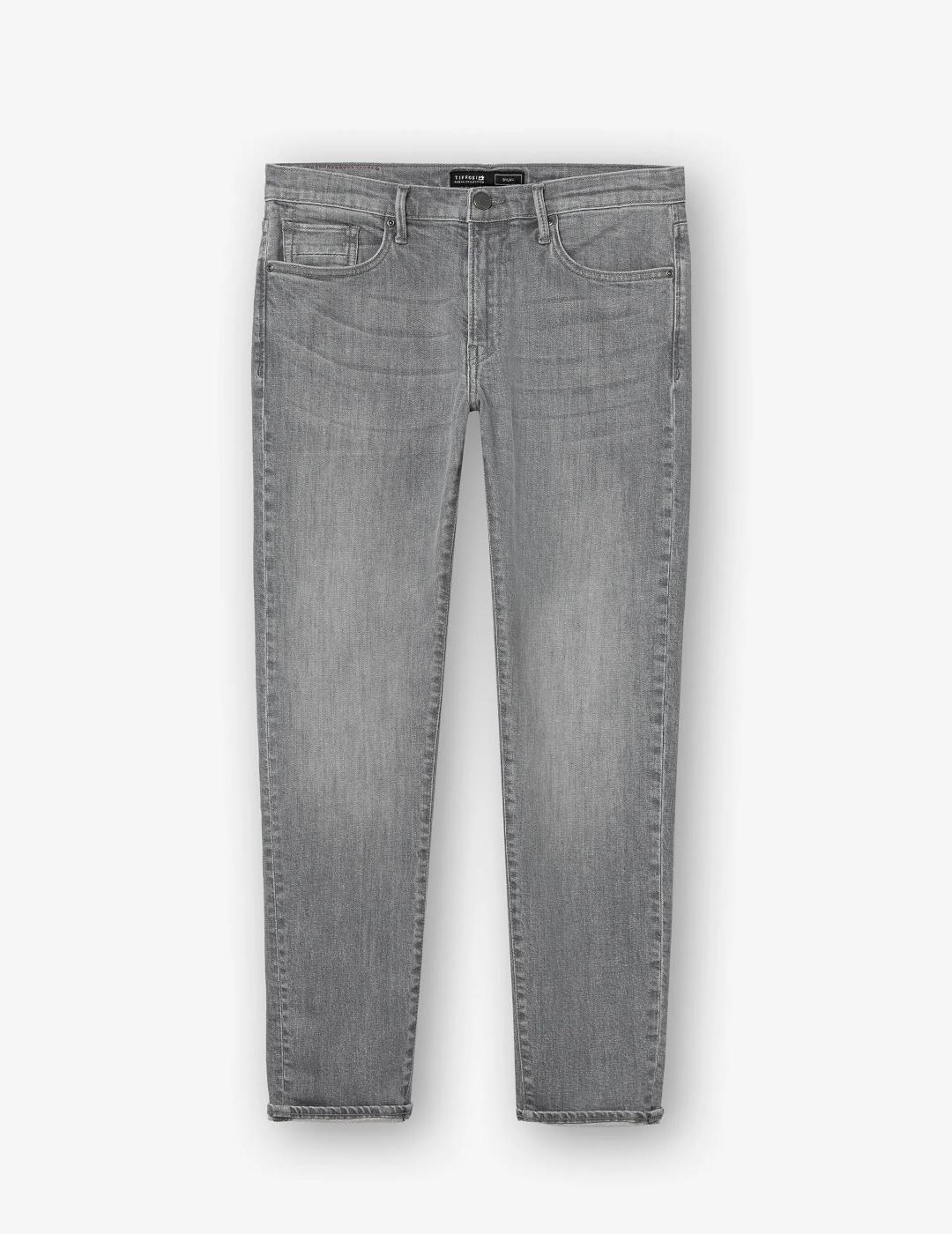 Pantalón Vaquero Tiffosi Dylan Gris Corte Tapered