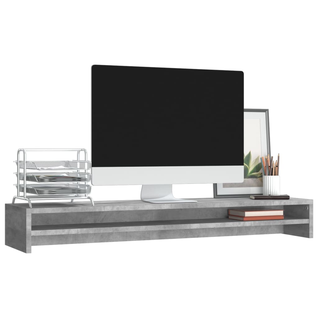 vidaXL Soporte Mesa para Pantalla Contrachapada de Roble 100x24x13cm Color Gris sonoma, Roble ahumado, Marrón roble y mas