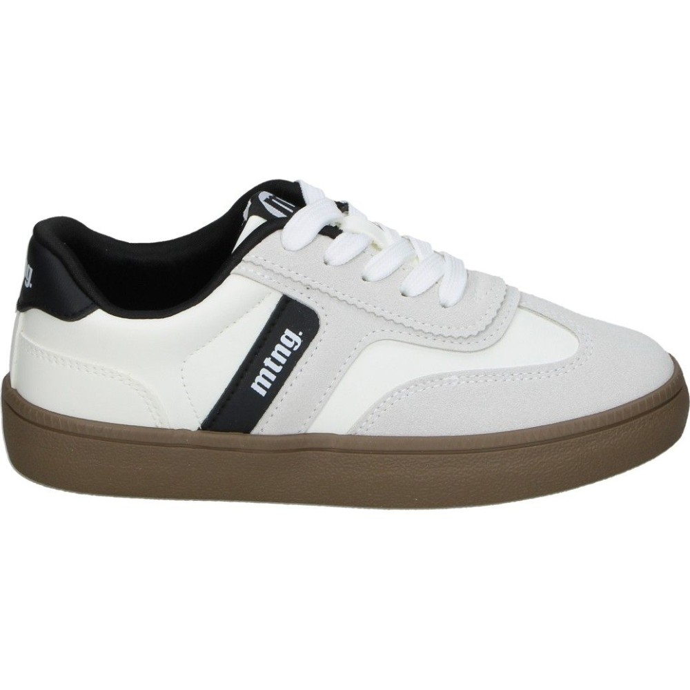 MTNG | Zapatillas Mustang Emi para Niño – Deportivas en Color Blanco con Detalles en Gris y Negro – Sneakers con Cordones – Estilo Casual – Cómodas y Versátiles – Combinables – Moda – Modelo 48997