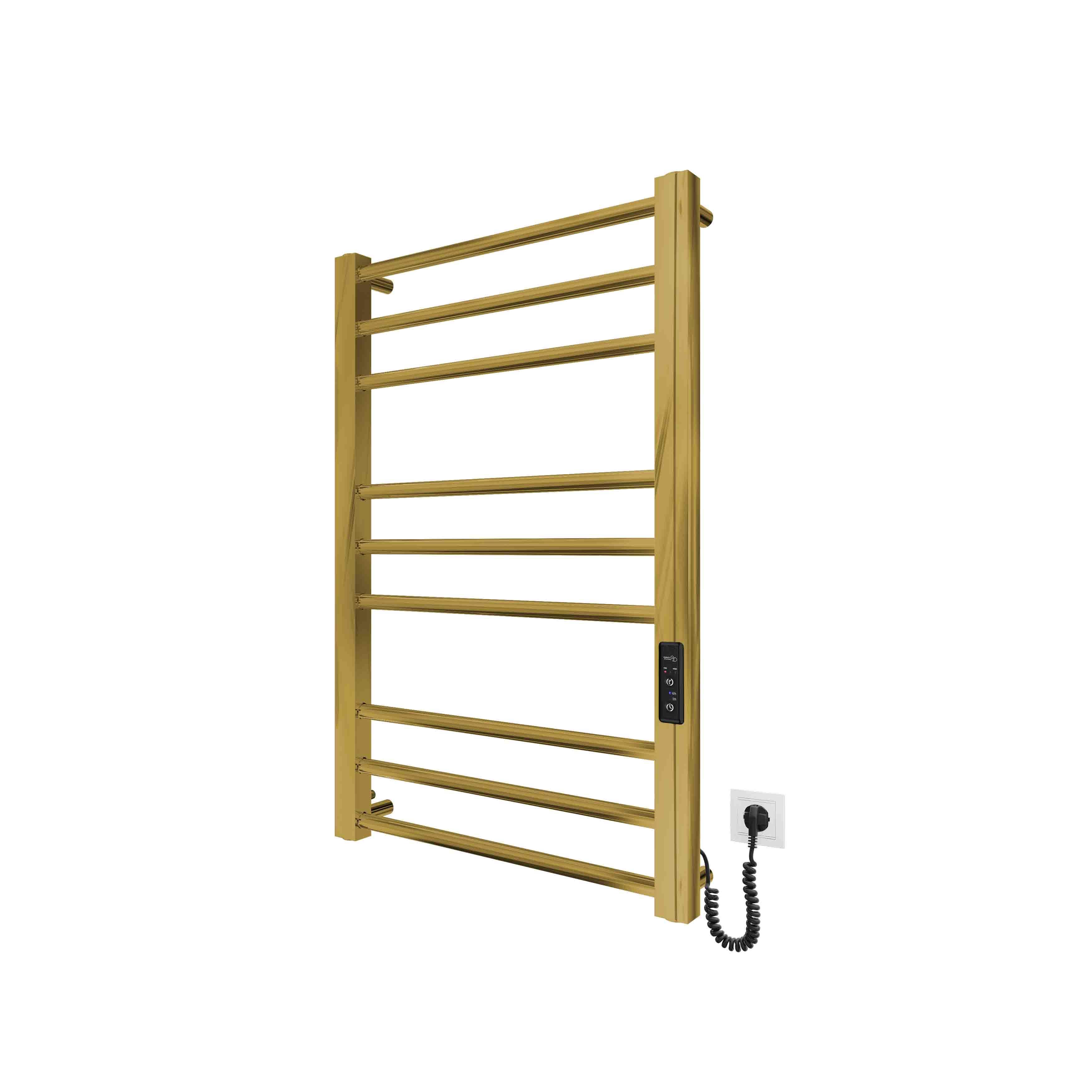 Radiador toallero eléctrico Mario Modelo Premium Classic-I Toallero Eléctrico para baño Bajo Consumo de 800x500 DORADO 100W