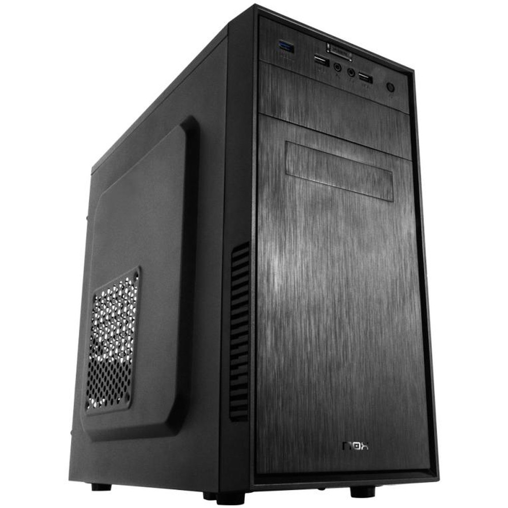 Nox - Torre PC Forte USB 3.0 mini tower con chasis acero SPCC y frontal ABS, negro, para uso diario exigente