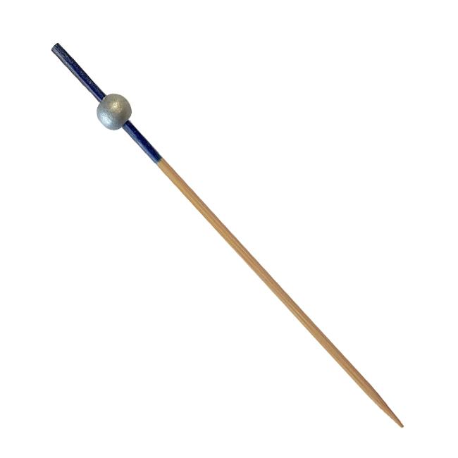 MONOUSO | Pinchos de Bambú Azul/Plata 10cm (1.200 Uds)