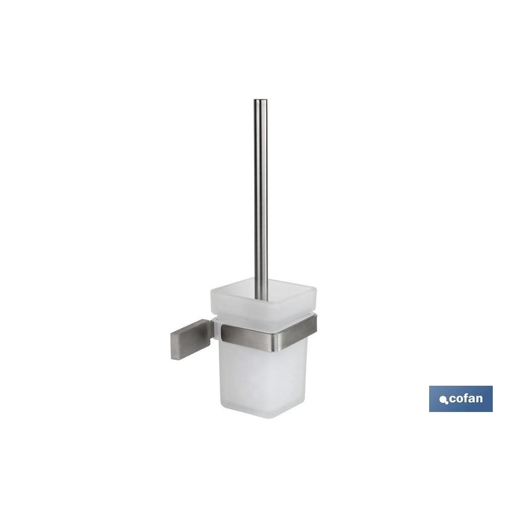 COFAN - Escobillero para Baño | Modelo Madeira | En Acero Inoxidable 304 Satinado