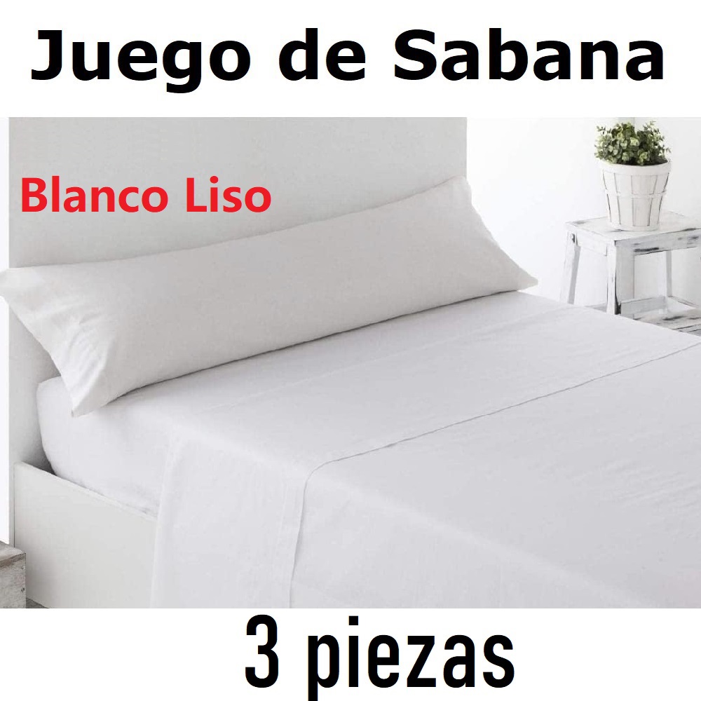 Juego de Sabana para Cama De 90/105/135/150, 3 Piezas ,Sábana Bajera, Encimera, Funda de Almohada,microfibra 100% poliester,Dosantex,fespu