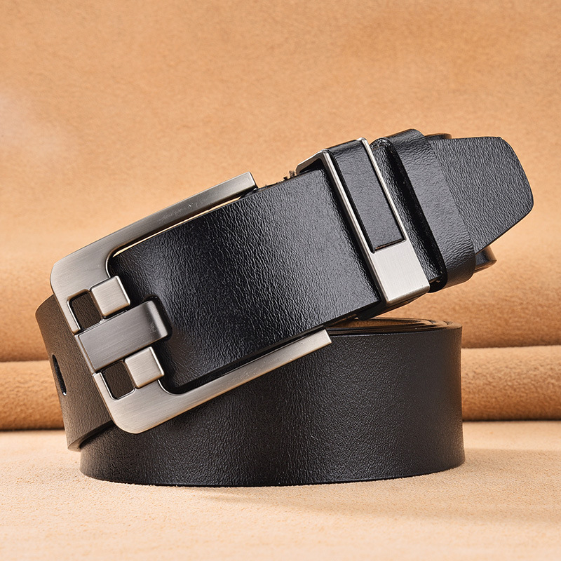 TK Cinturón De Cuero Genuino Para Hombre Tallas Grandes 140-170cm Estilo Casual Diseñador Lujo Con Hebilla De Punta Para Jeans