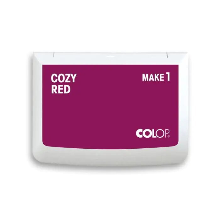 COLOP TAMPON MAKE 1 ROJO GRANATE ACOGEDOR 50X90 MM ESCOLAR 7x1x10 Cms.