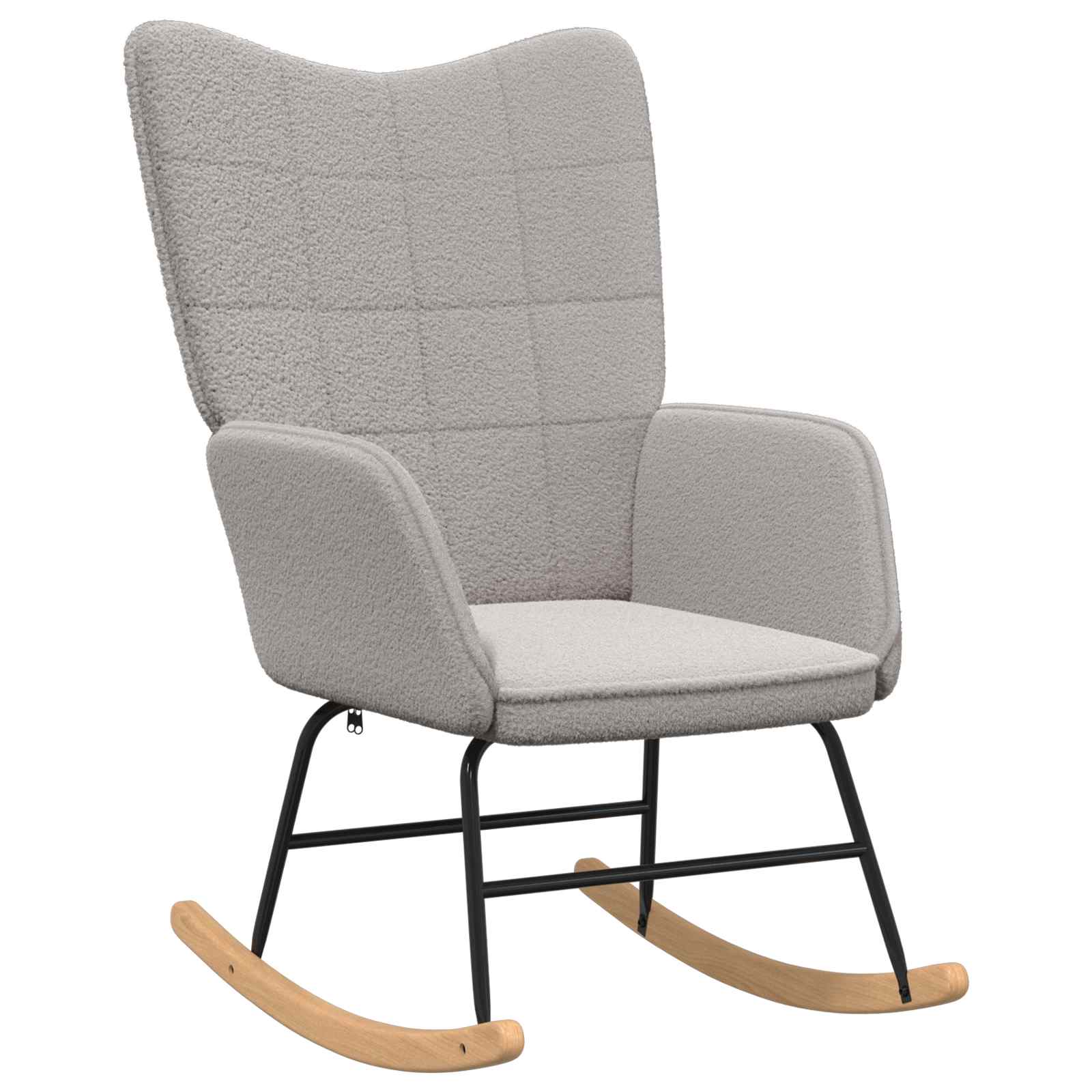 vidaXL Mecedora Tela Sherpa Multicolor