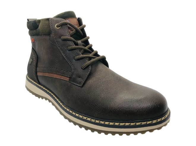 Bota Hombre Xti Marrón: Doble Cierre, Antideslizante, Vegano, Ideal para Otoño-Invierno y Estilo Urbano, Tallas 40-45