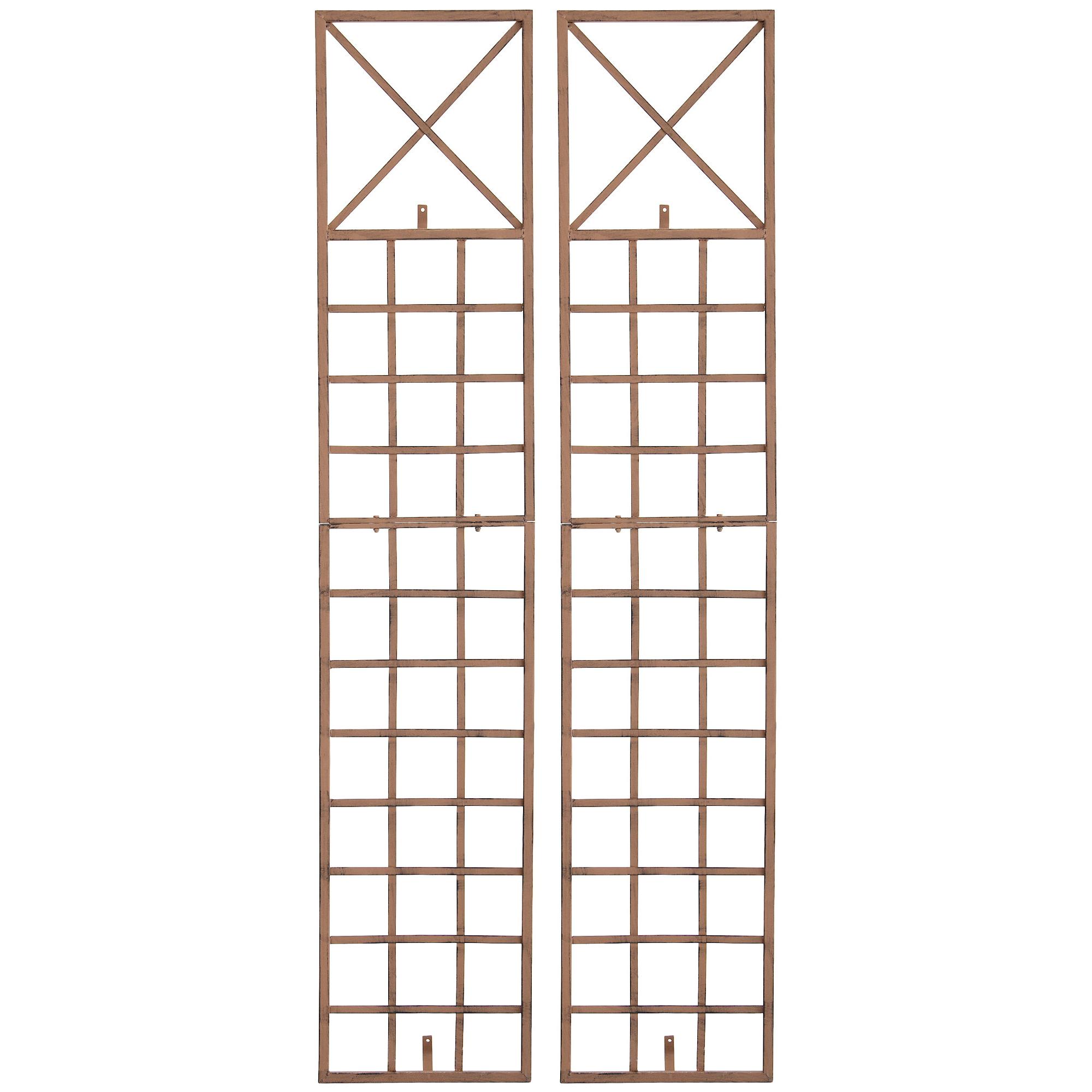 Set de 2 Rejas Trigo para plantas trepadoras Marrn antiguo