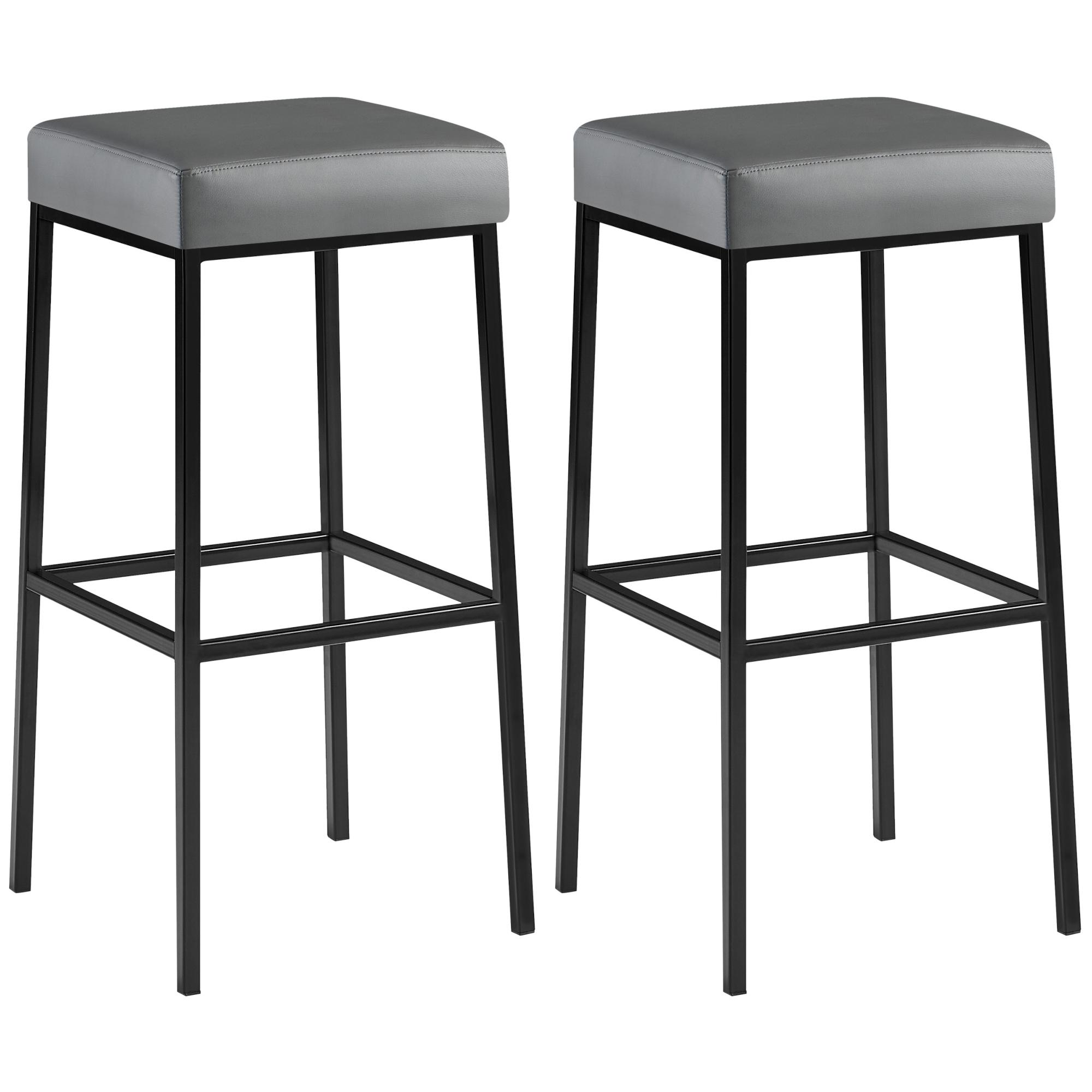 Set De 2 Taburetes Montreal ~ Altura 85 cm Gris,Negro