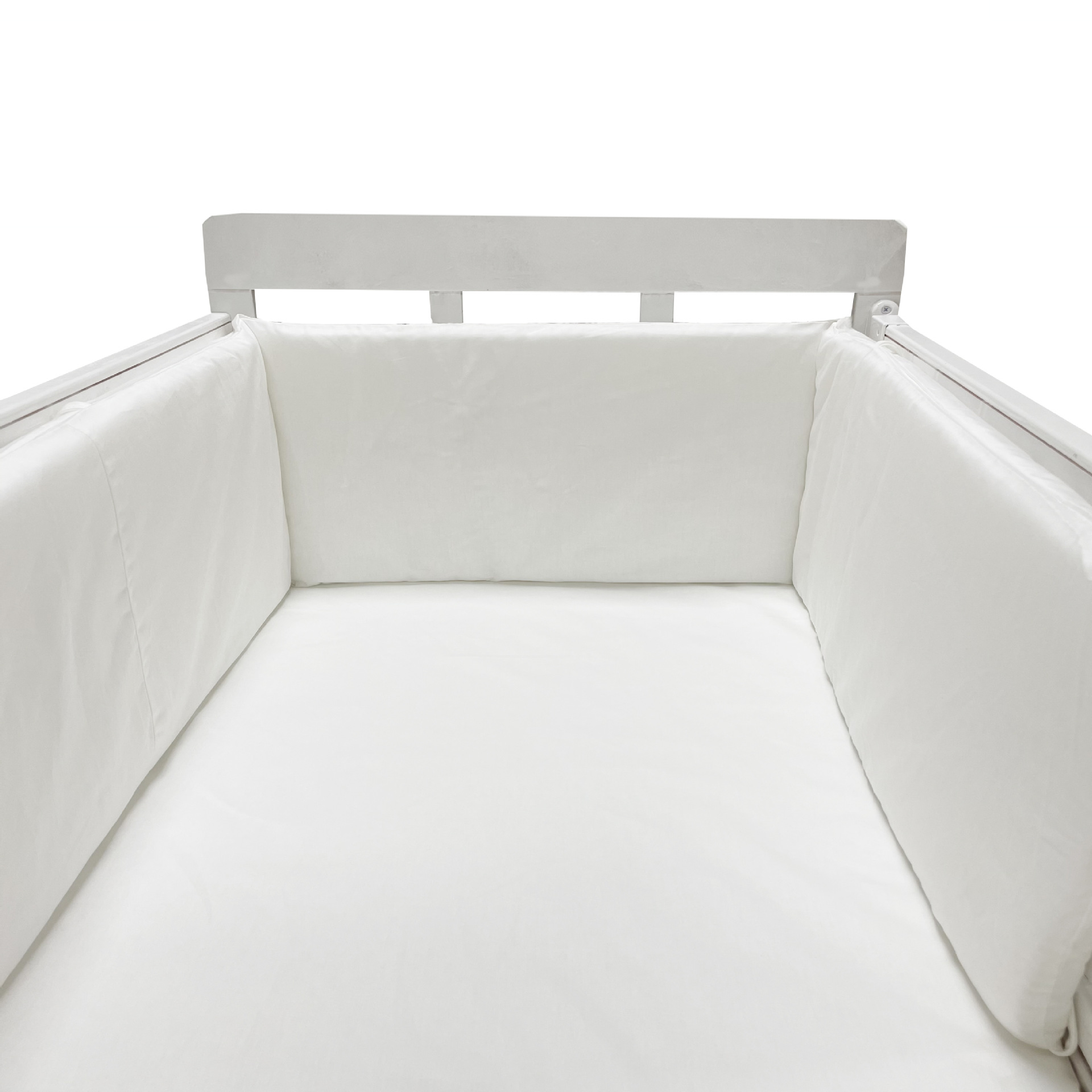 Om Home PORCHEDDU Protector de cuna Chichonera Para Bebe, Barrera de Cama de Algodón Para recien nacidos, Cojo de trenza, CUNA Para El Bebe
