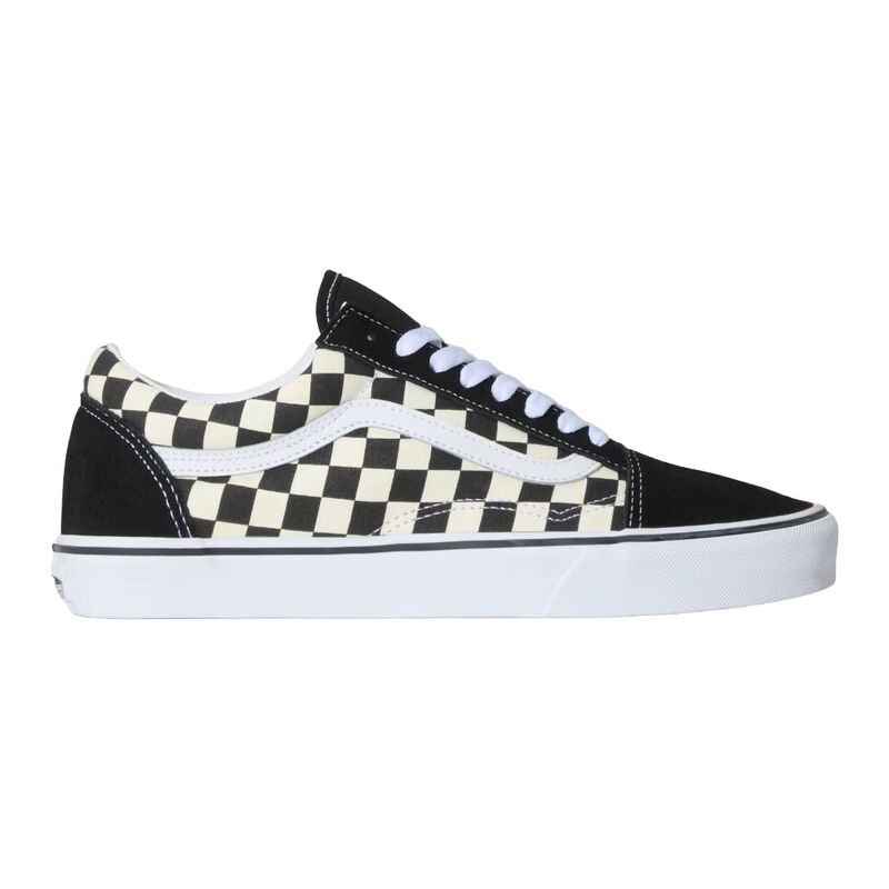 Zapatillas Vans de Cuadros Primary Check Old Skool Negro y Blanco Cómodas y Ligeras