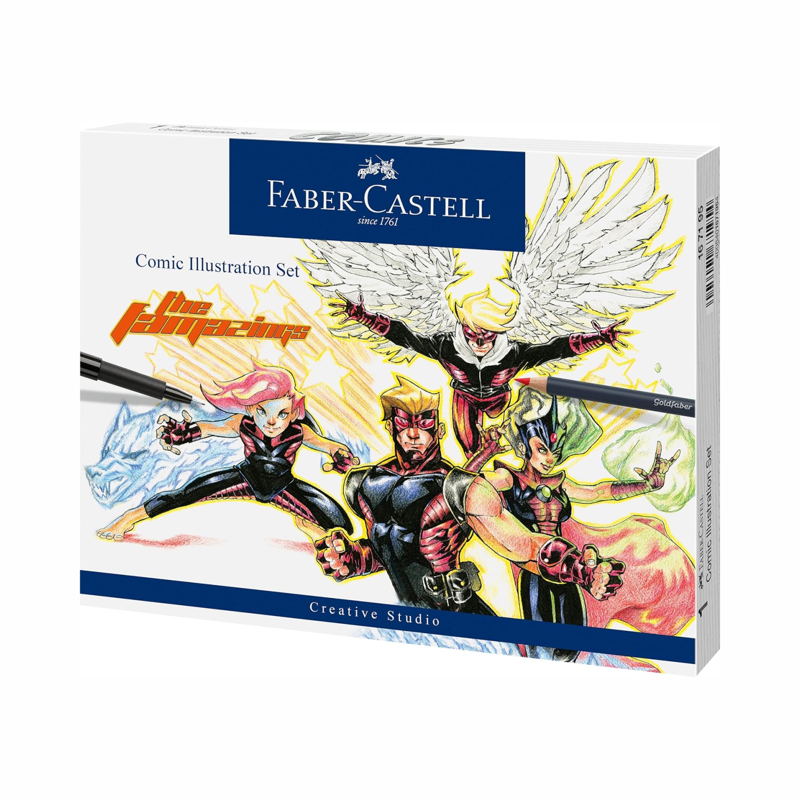 Set de Ilustración para Comics - Faber-Castell - Incluye Lápices, Rotuladores y Más