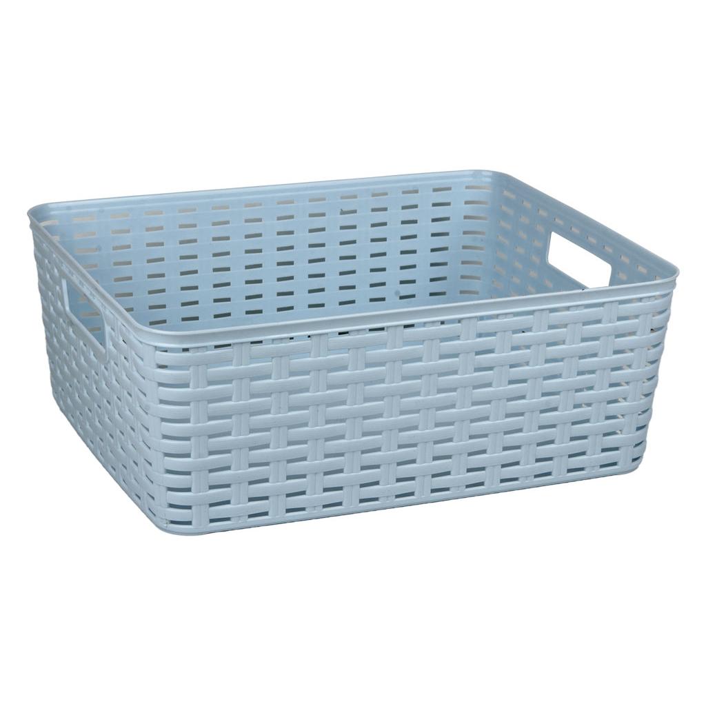 Cofan | Cesta Multiusos | Capacidad 12 L | Cesta de Almacenaje | Cesta Organizadora | Color Azul | Pack de 6 | Venta Unitaria