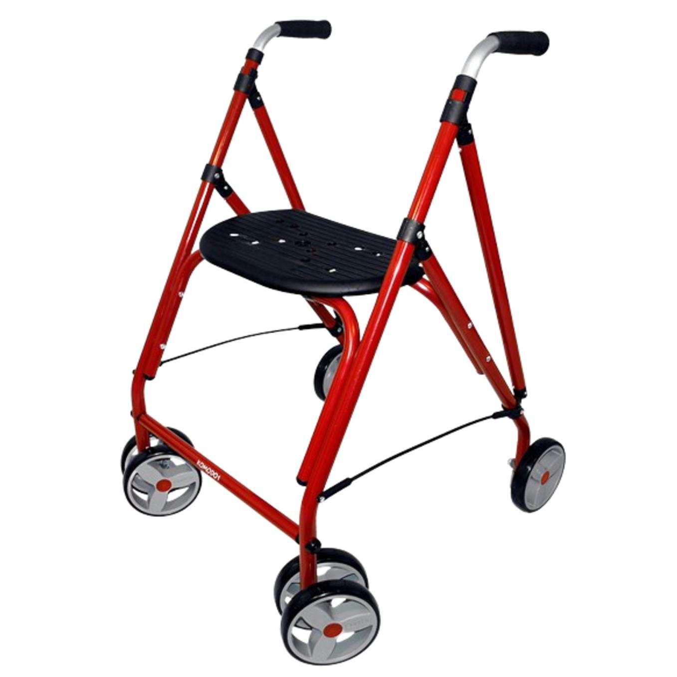 Andador para adultos plegable con asiento, fabricado en aluminio, muy ligero, altura regulable, 0.56 cms de ancho. Forta