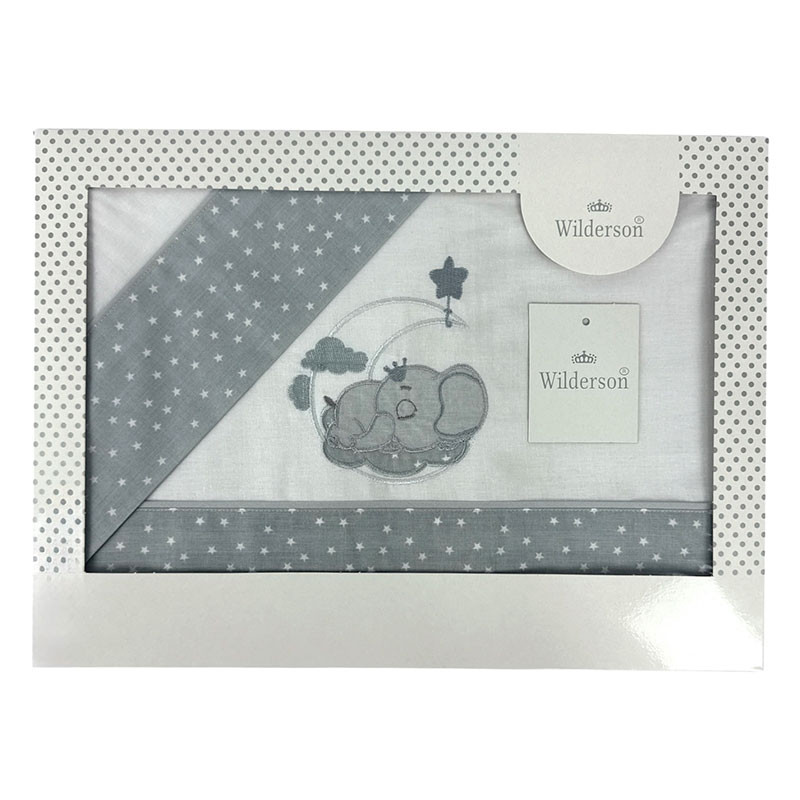 RUFINO DÍAZ Juego Sábanas Cuna 3 Piezas Algodón Elefante - Tacto extra suave para no dañar la piel sensible del bebé - Para una sensación acogedora y de confort