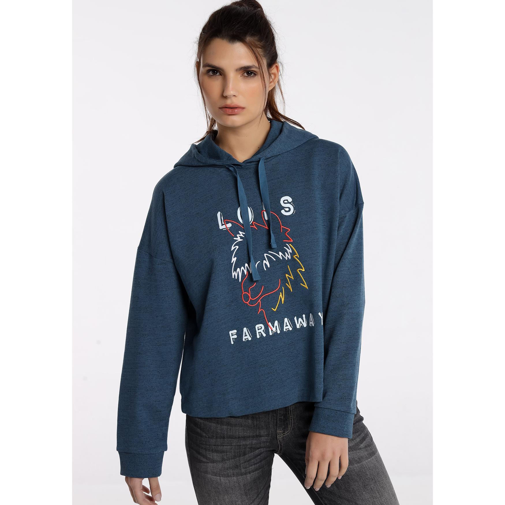 Sudadera con Capucha Lois Jeans - Tallaje en Pulgadas - Sudaderas Mujer