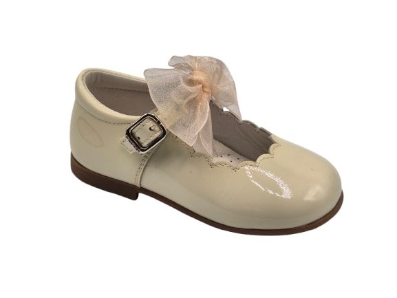 Andanines - Merceditas para niñas modelo 191060 en piel, estilo clásico de porcelana y rosa, cómodas y elegantes para uso diario y ocasiones especiales