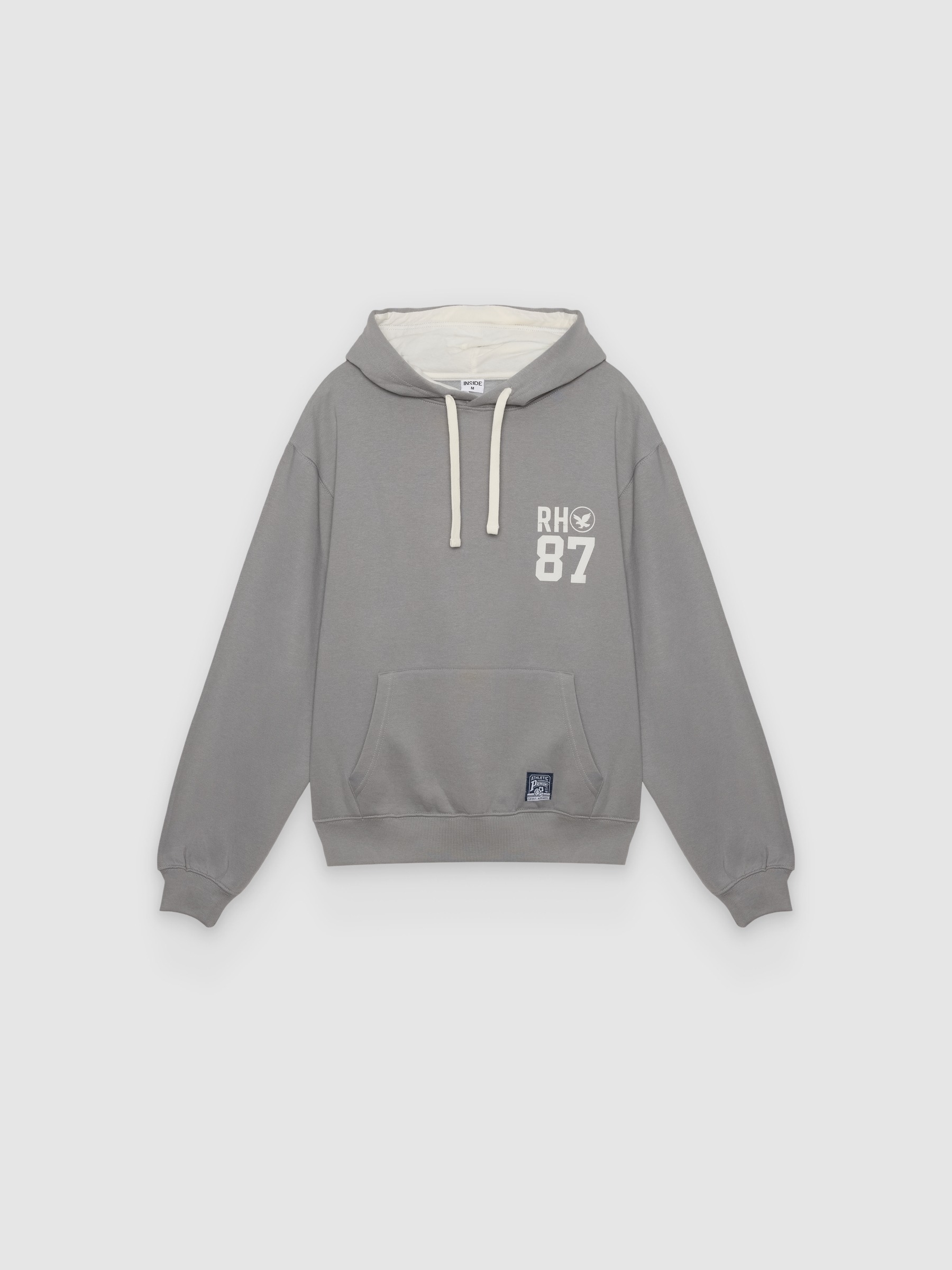 Sudadera con capucha y estampado de texto INSIDE