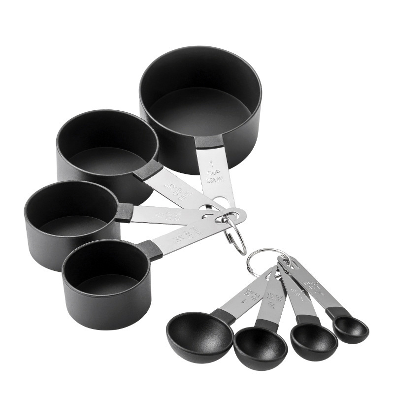 TK Juego De Cucharas Y Copas Medidoras De Cocina 4/8Pcs Herramientas Para Medir Liquidos Y Harina Para Hornear Y Preparar Té Y Café Accesorios De Cocina Multifuncionales Ajustables De Plástico