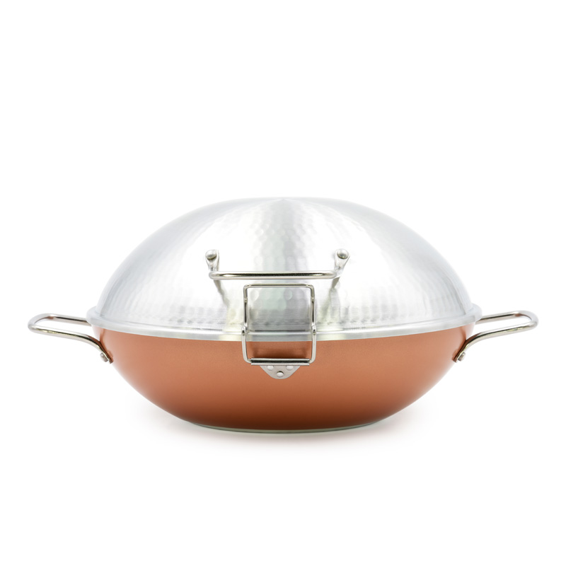 CELAR Cataplana Cupric, Ø 28 CM , Antiadherente, Apto para todas las fuentes de calor, Incluida la inducción.