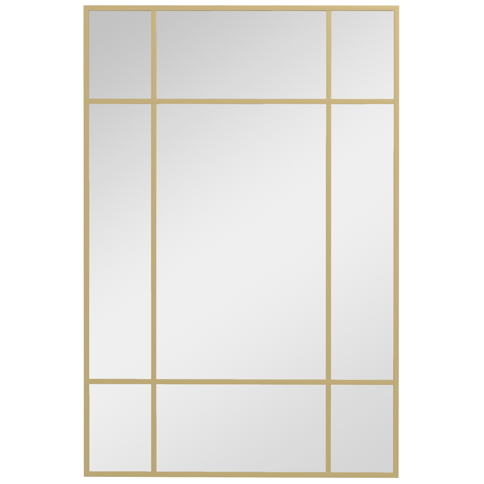 HOMCOM Espejo Rectangular de Pared 90x60 cm con Marco de Metal Espejo Decorativo para Salón Dormitorio Entrada Dorado