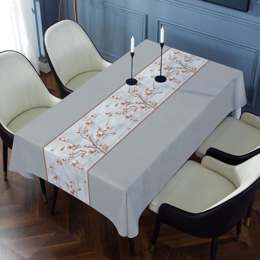 Mantel Impermeable y Resistente Al Aceite para el Hogar - Mesa de Centro Rectangular - Gris - 140x140cm