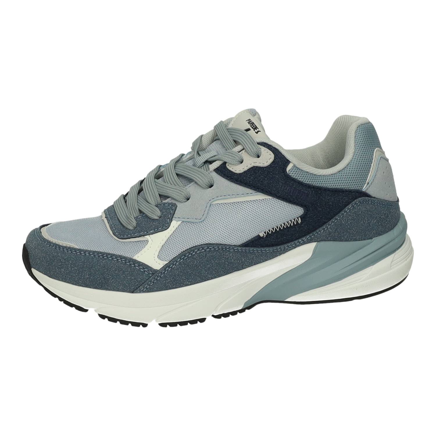 Deportivos marca PAREDES para mujer en color azul. Sneakers Retro Deportivas,Malla Textil y Efecto Suede, Ligeras y Cómodas, Cierre de Cordones