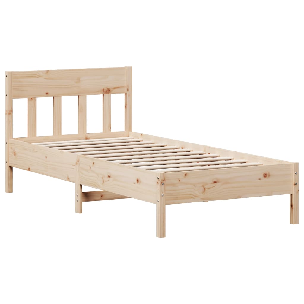 vidaXL Estructura de cama sin colchón madera maciza de pino 90x190 cm