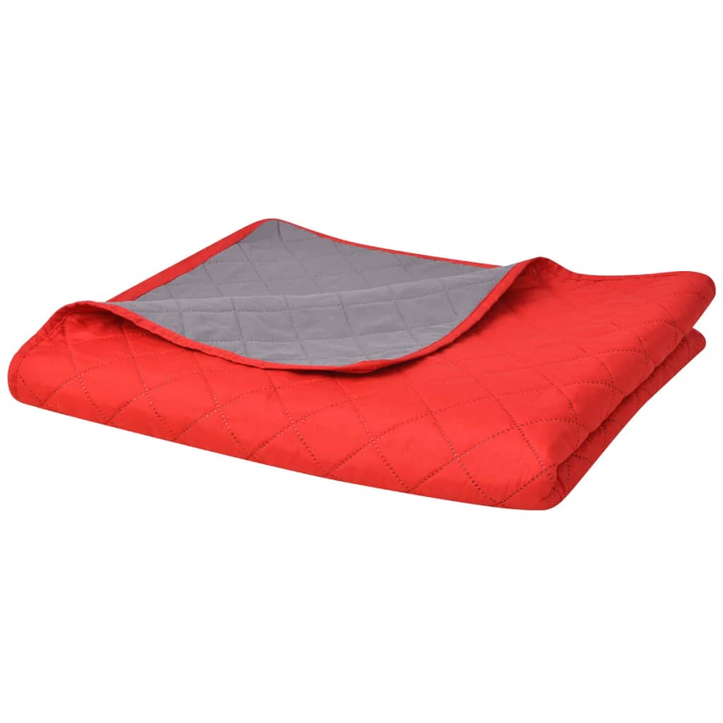 vidaXL Colcha de Cama Acolchada Doble Cara Reversible/Marrón 220x240 cm Color Beige y marrón,  Negro y gris,  Negro y mas