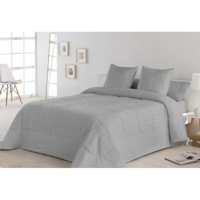 Edredón Confort, Modelo Sherpa Coco, Color Gris, 100% Poliéster, Polo Polo