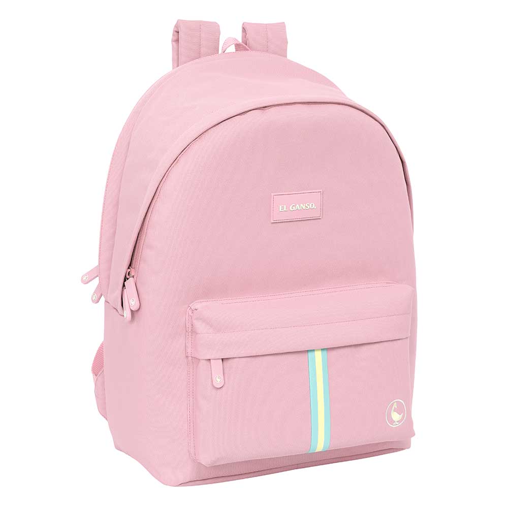 SAFTA | Mochilas Escolares El Ganso Basics para Portátil y Tablet Doble Compartimento con Cremallera 31 x 44 x 18 Cm (24,6 Litros), 6? y Tablet 11?, Conector USB, Bolsillo Antirrobo Trasero Acolchado, Espalda Ergonómica