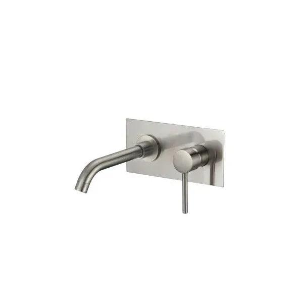 VALAZ Jucar Grifo de lavabo empotrado monomando fabricado en latón de color acero cepillado
