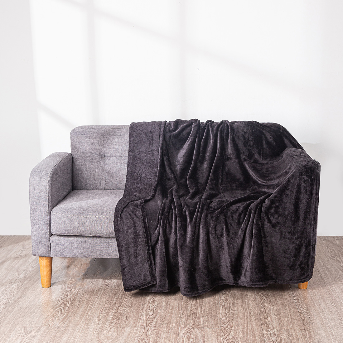 HOMESOL® Manta sedalina para Cama Sofá y Sillón, Manta Polar Lisa de Tacto Suave Super Caliente para Adulto y Niño,Sin Arrugas