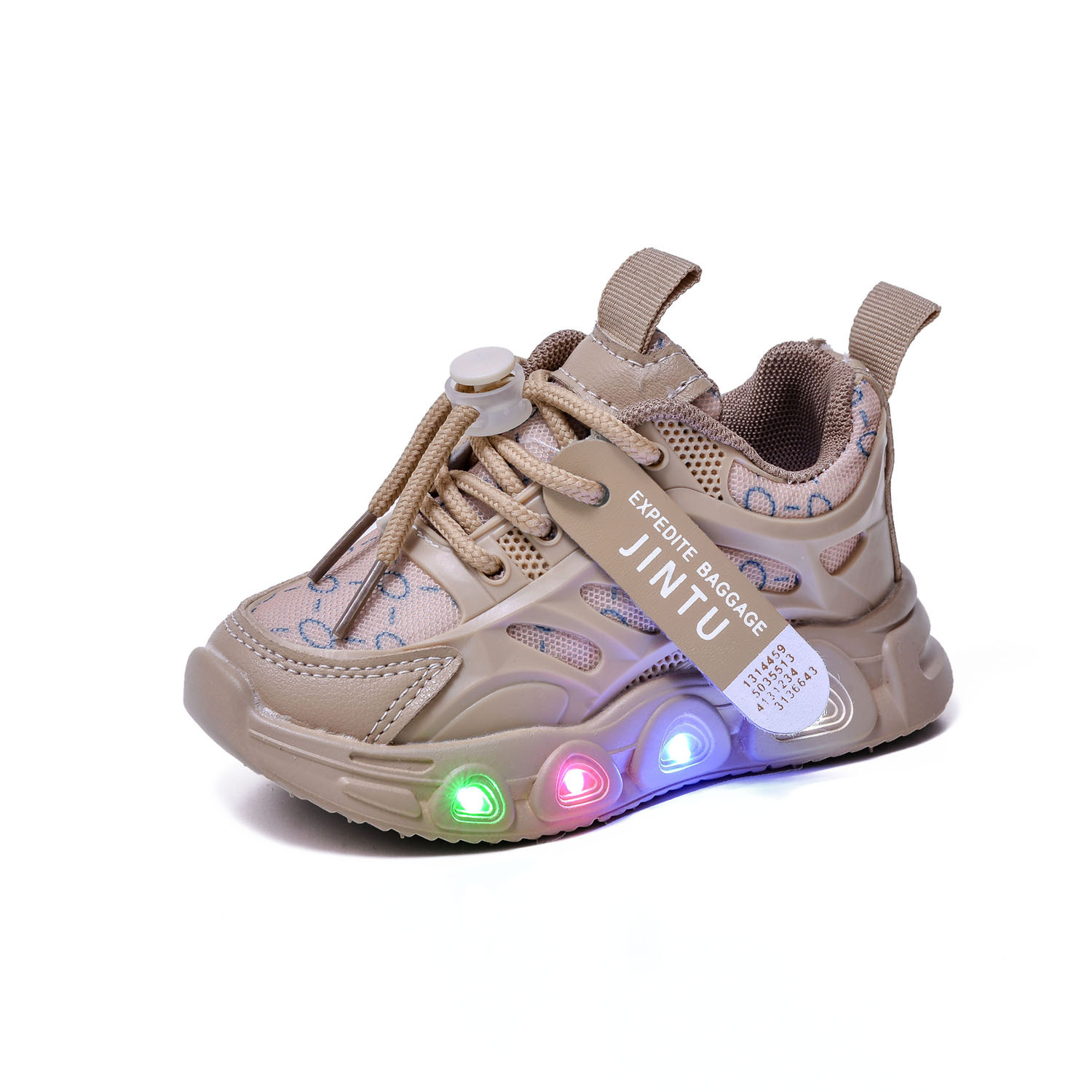 CA Nuevos zapatos deportivos de tela luminosa para niños de primavera y verano, zapatos con luz LED para niños de 1 a 6 años, zapatos casuales con luz para niñas pequeñas.