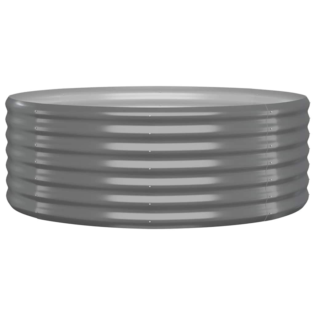 vidaXL Jardinera arriate acero galvanizado gris 100x100x36 cm