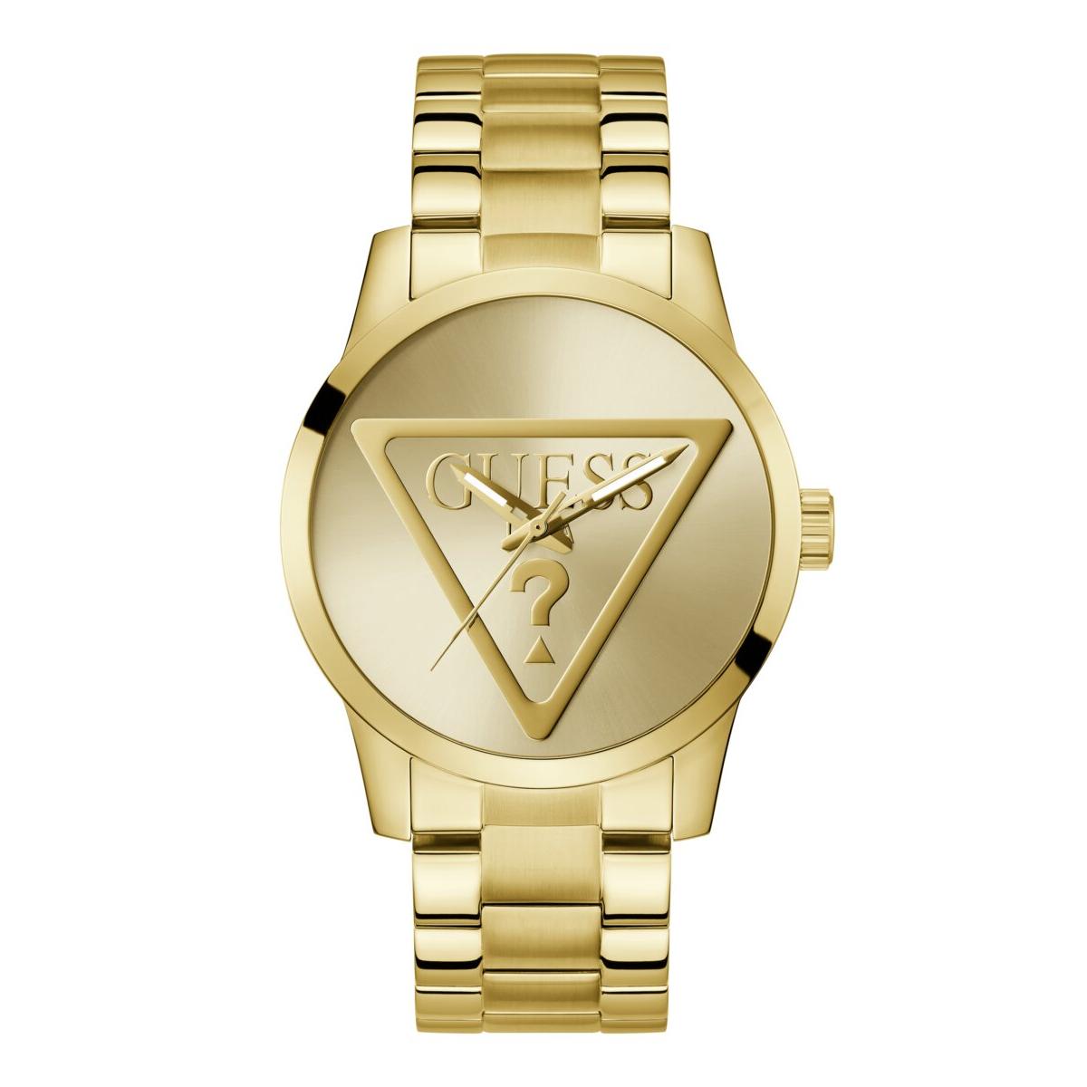 Guess Reloj Hombre Caja De Acero Reciclado Pulsera Acero De Color Dorado Resistente Al Agua 5 Atm Gw0782g1