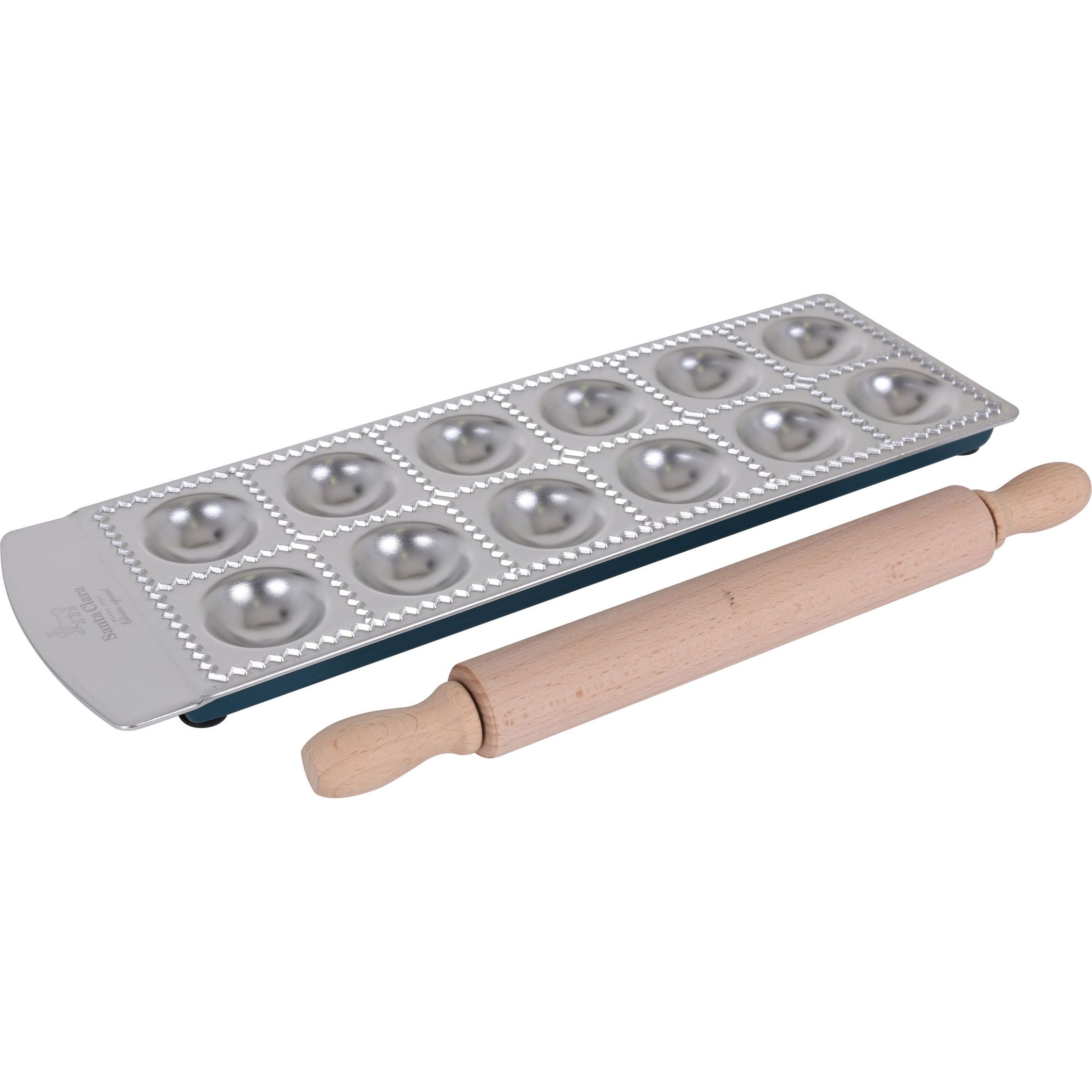Santa Clara - Molde para Raviolis Redondo con Rodillo - Acero Inoxidable y Fácil de Usar - Práctico y Versátil para Deliciosas Recetas