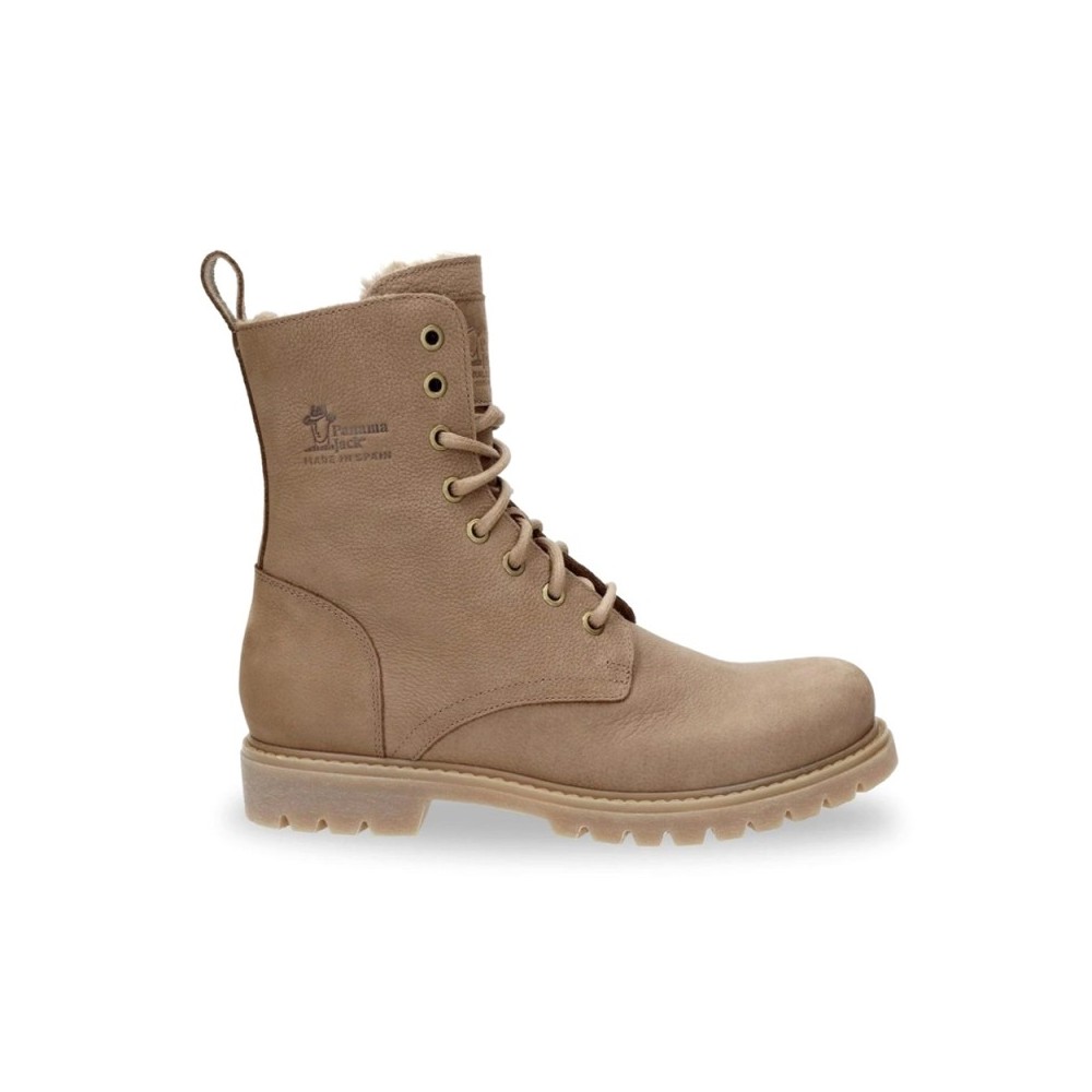 Botines Planos Panama Jack Frisia Mujer Taupe