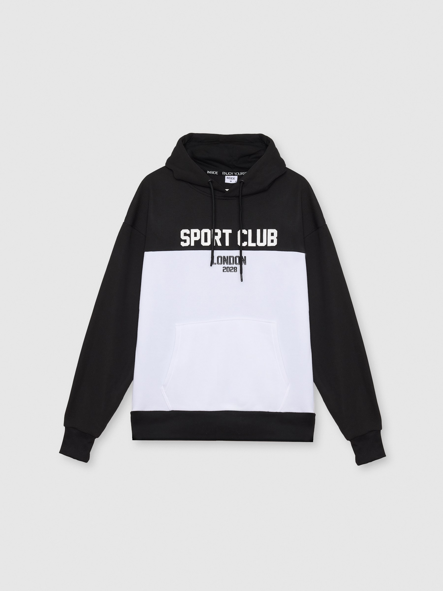 Sudadera deportiva con capucha, bolsillo canguro y puños elásticos INSIDE